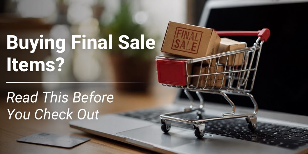 Buying Final Sale Items - Read This Before You Check Out